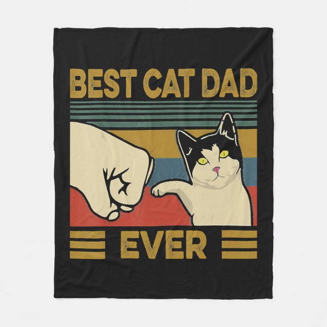 Cobertor De Velo Melhor Pai De Gato (Frente)