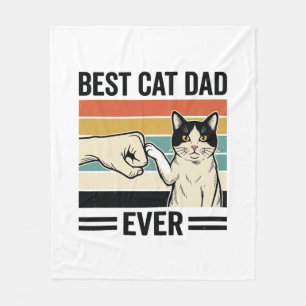 Cobertor De Velo Melhor Pai de Gato de Todos os Tempos Camisa Retro