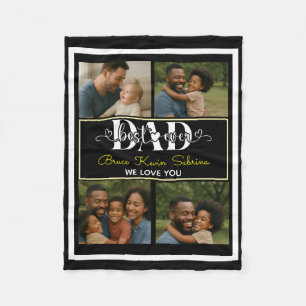 Cobertor De Velo Melhor Pai de Todos Colagem de Fotos Personalizada