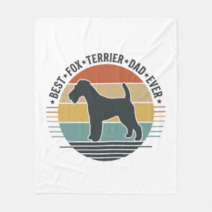 Cobertor De Velo Melhor Pai Fox Terrier de Todos os Tempos Camisa V