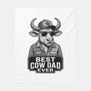 Cobertor De Velo Melhor Pai Vaca de Todos os Tempos Design de Gravu