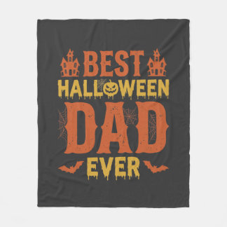 Cobertor De Velo Melhor Papai de Halloween de Sempre Design Vintage