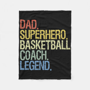 Cobertor De Velo Melhor treinador de Pai de basquetebol nunca retro