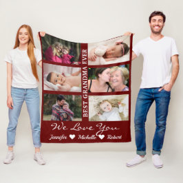 Cobertor De Velo Melhor Vovó já Personalizada Fotos Nome de netos