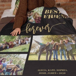 Cobertor De Velo Melhores amigos para sempre 4 fotos personalizadas