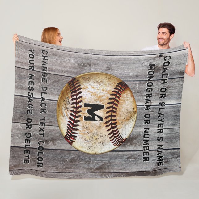 Cobertor De Velo Melhores Presentes Personalizados de Beisebol Rúst (In Situ)