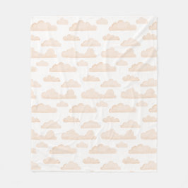 Cobertor De Velo Melon Dreamtime Watercolor Clouds Fleece Blanket