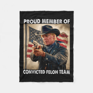 Cobertor De Velo Membro Da Equipe Felon Condenada Donald Trump 2024