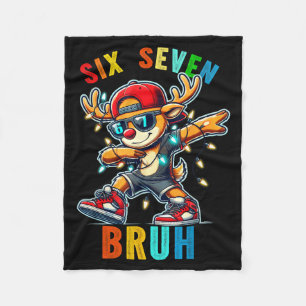 Cobertor De Velo Meme 6 7 Rena Dabbing Seis Sete Bruh Para Homens W