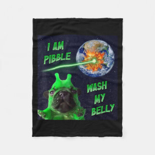 Cobertor De Velo Meme de Cachorro Alien Bble Engraçado Brainrot Esp