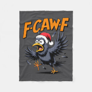 Cobertor De Velo Meme de Citação do Corvo F-caw-f - Corvo de Natal 