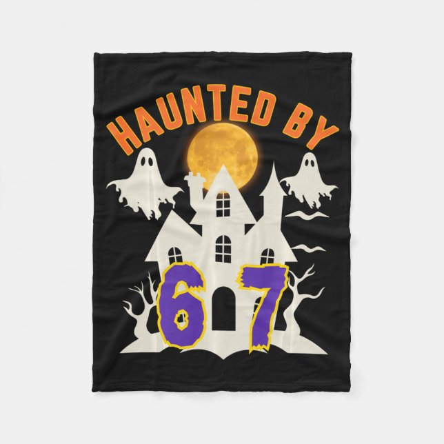 Cobertor De Velo Meme do Fantasma Assombrado do Halloween 67 Seis S (Frente)