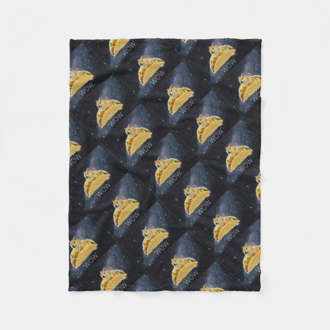 Cobertor De Velo meme do taco do espaço do doge (Frente)