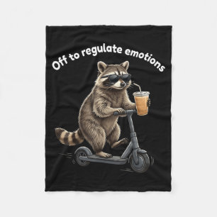 Cobertor De Velo Meme engraçado de guaxinim regula as emoções menta