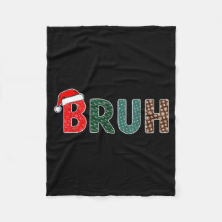 Cobertor De Velo Meme engraçado de Natal Bruh para homens mulheres 