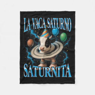 Cobertor De Velo Meme italiano Brainrot La Vaca Saturno Saturnita B