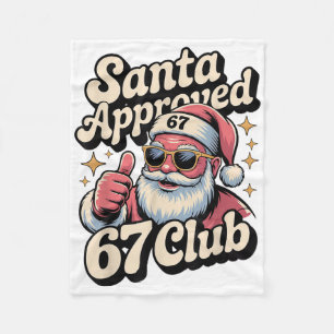 Cobertor De Velo Meme Natalino Divertido 67 - Retro Santa Aprovado 
