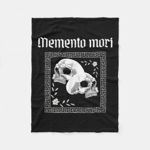 Cobertor De Velo Memento Mori Skull Filosofia Estática Homens Mulhe