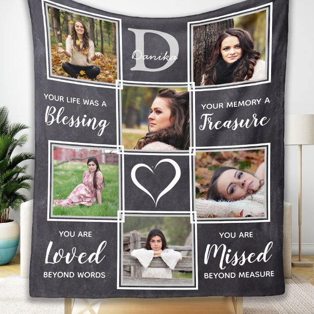 Cobertor De Velo Memória da Família Monograma Nome Lembrança (Criador carregado)