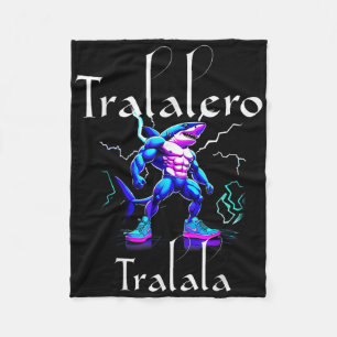 Cobertor De Velo Memória Engraçado - Tralalalero Tralala Brainrot V
