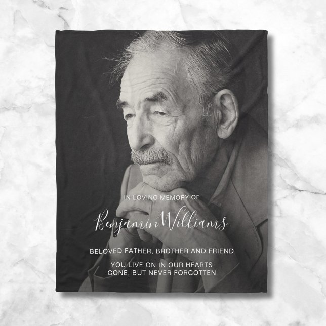 Cobertor De Velo Memória Memorial Personalizada Fleece Bla (Criador carregado)