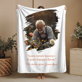 Cobertor De Velo Memorial Blanket Loss of Loved One Photo Text