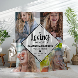 Cobertor De Velo Memorial da Colagem Fotográfica em Memória