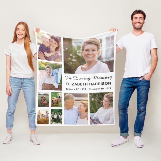 Cobertor De Velo Memorial de Colagem de Fotos em Amor (In Situ)