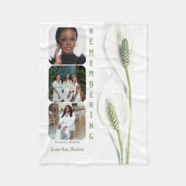 Cobertor De Velo Memorial de Lírio da Paz Minimalista