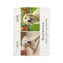 Memorial de Nome Personalizado de Cachorro 2-Fotos
