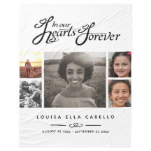 Memorial em corações para sempre fotografar texto 