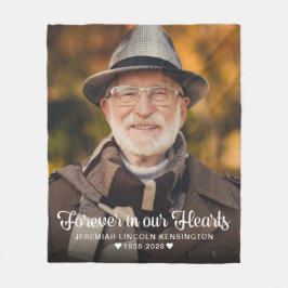 Cobertor De Velo Memorial Fotográfico para sempre em nossos Coraçõe