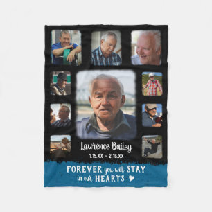 Cobertor De Velo Memorial Keepsawn Edge Fade Fotografia Blk Azul