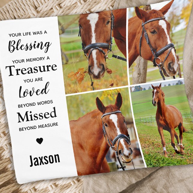 Cobertor De Velo Memorial Marble Horse Pet (Criador carregado)