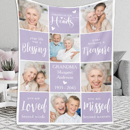 Cobertor De Velo Memorial Modern 6 Memória da Família de Colagem de