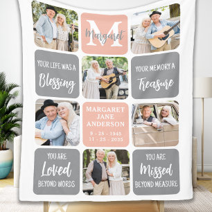 Cobertor De Velo Memorial Modern Remembrance Poem Personalizado 6 F