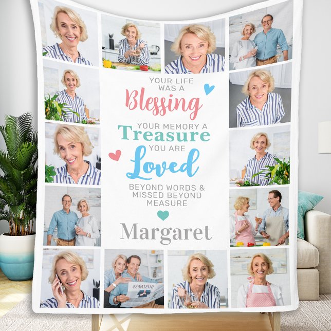 Cobertor De Velo Memorial Personalizado 14 Lembrança de Colagem de  (Criador carregado)
