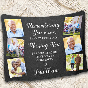 Cobertor De Velo Memorial Personalizado 6 Foto Faux Leather