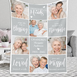 Cobertor De Velo Memorial Personalizado 6 Fotocolagem Memorial