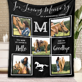 Cobertor De Velo Memorial Personalizado Pet Horse em Amor