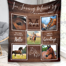 Memorial Rustic Horse Personalizado Pet Perda Foto