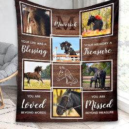 Cobertor De Velo Memorial Rustic Horse Pet Perde Personalizada 6 Fo