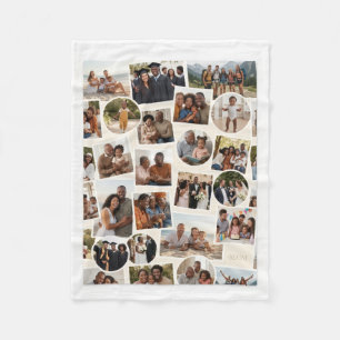 Cobertor De Velo Memórias da Família Quadro Branco Colagem de Fotos