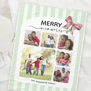 Cobertor De Velo Memórias de feliz Foto Colagem Natal