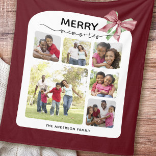 Cobertor De Velo Memórias de feliz Foto Colagem Natal