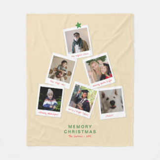 Cobertor De Velo Memórias Instantâneas da Família no Natal na Árvor