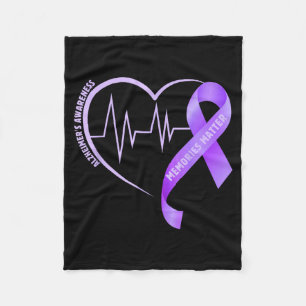 Cobertor De Velo Memórias laço roxo conscientização alzheimer