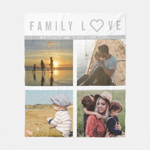 Cobertor De Velo Memórias personalizadas de amor da família de fo