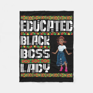 Cobertor De Velo Menina Bestial Educada Chefe Negro Lady American A