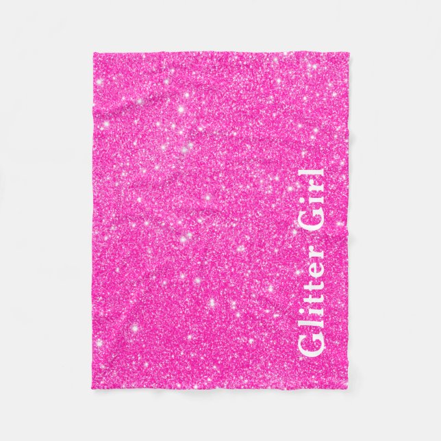 Cobertor De Velo Menina Brilho Rosa Quente Mostre Seu Brilho Glamou (Frente)